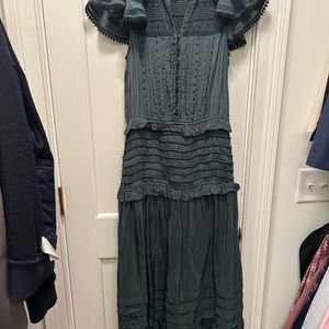 SEA emerald green silk